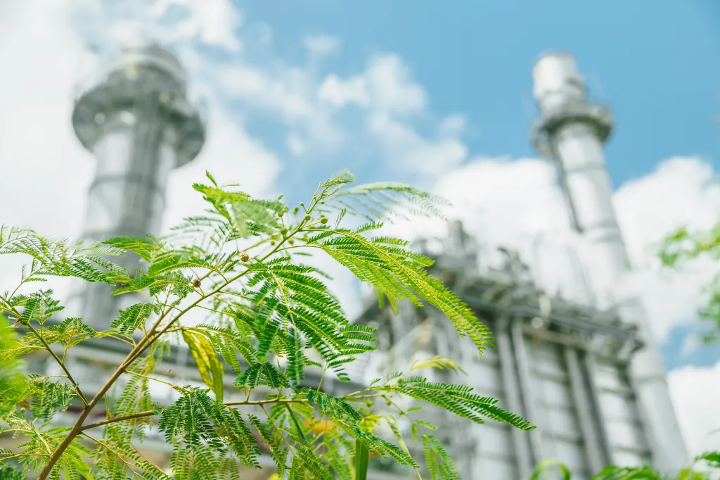 工場のCO2排出のイメージ